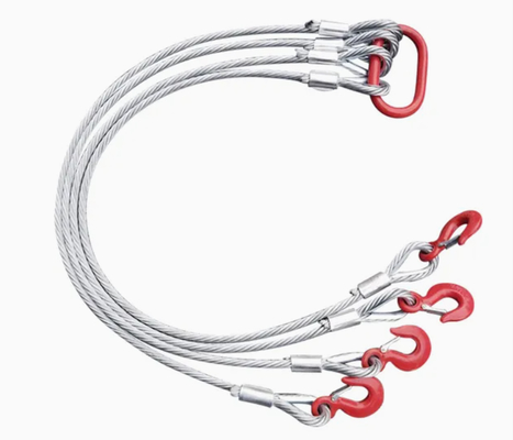 Fune di sollevamento in fune d'acciaio con anima in acciaio a 4 gambe zincate: Resistenza e sicurezza superiori per il sollevamento pesante
