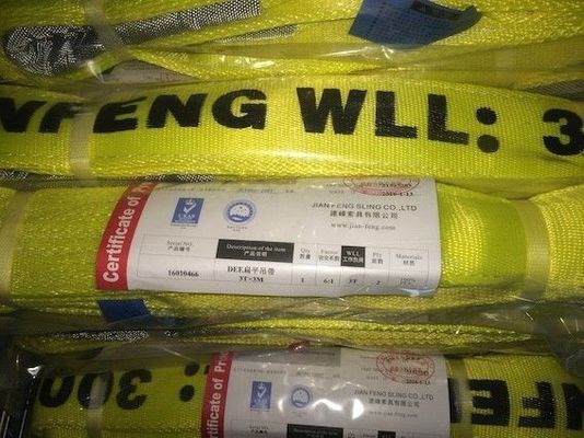 Sling di poliestere verde con 10 1 fattore di sicurezza e accessori a fine occhio piatto