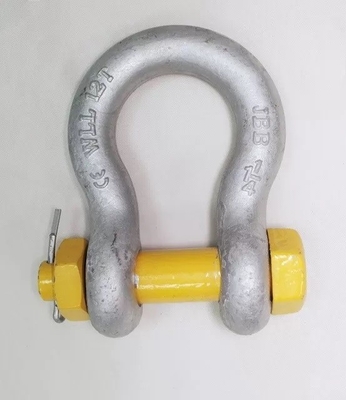 12 tonnellate WLL giallo Ancoraggio di sicurezza Arco catena con disegno tipo bullone